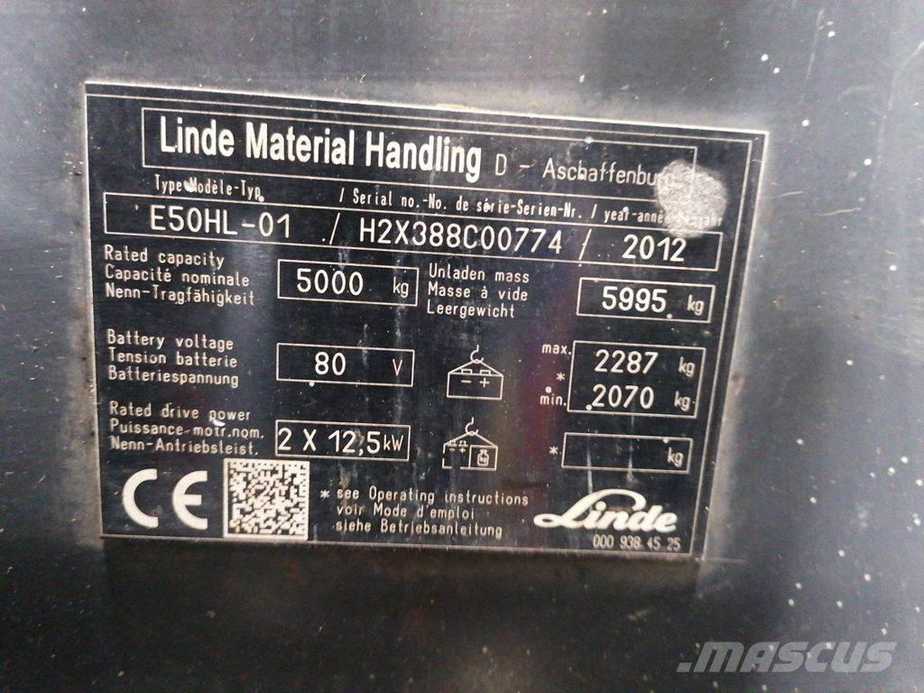 Linde E50HL-01 Carretillas de horquilla eléctrica