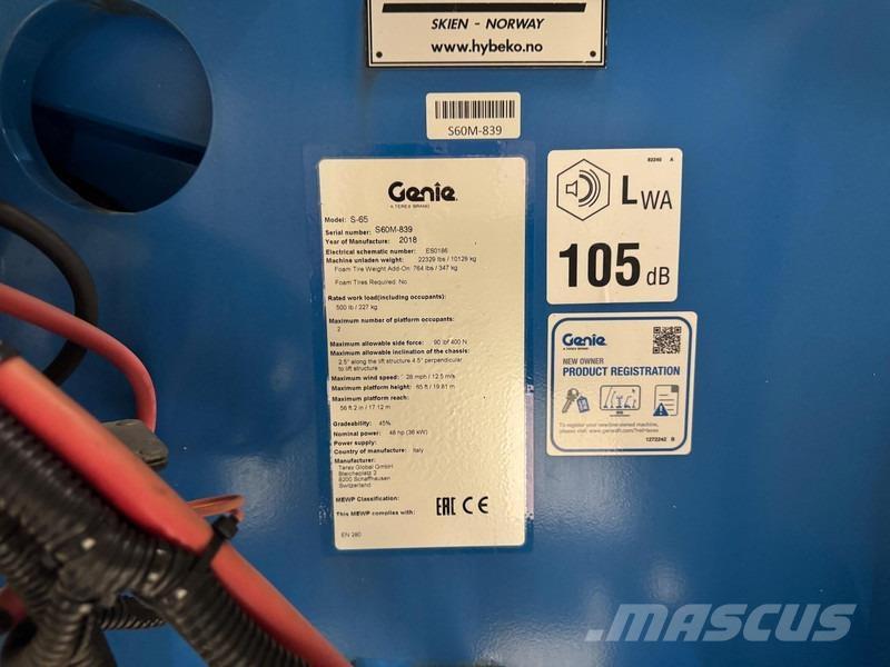 Genie S65 Otras plataformas elevadoras