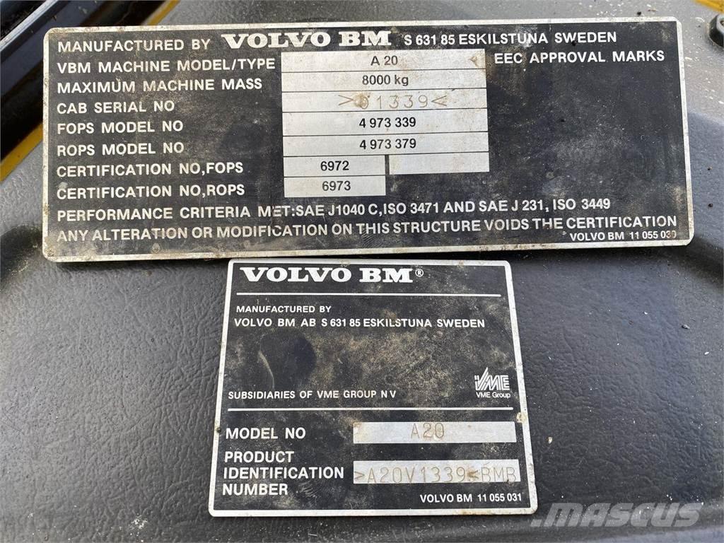 Volvo A20 Dúmpers de obra