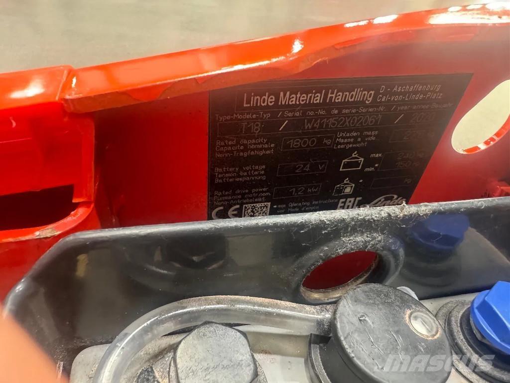 Linde T 18 Transpaletas Electricas