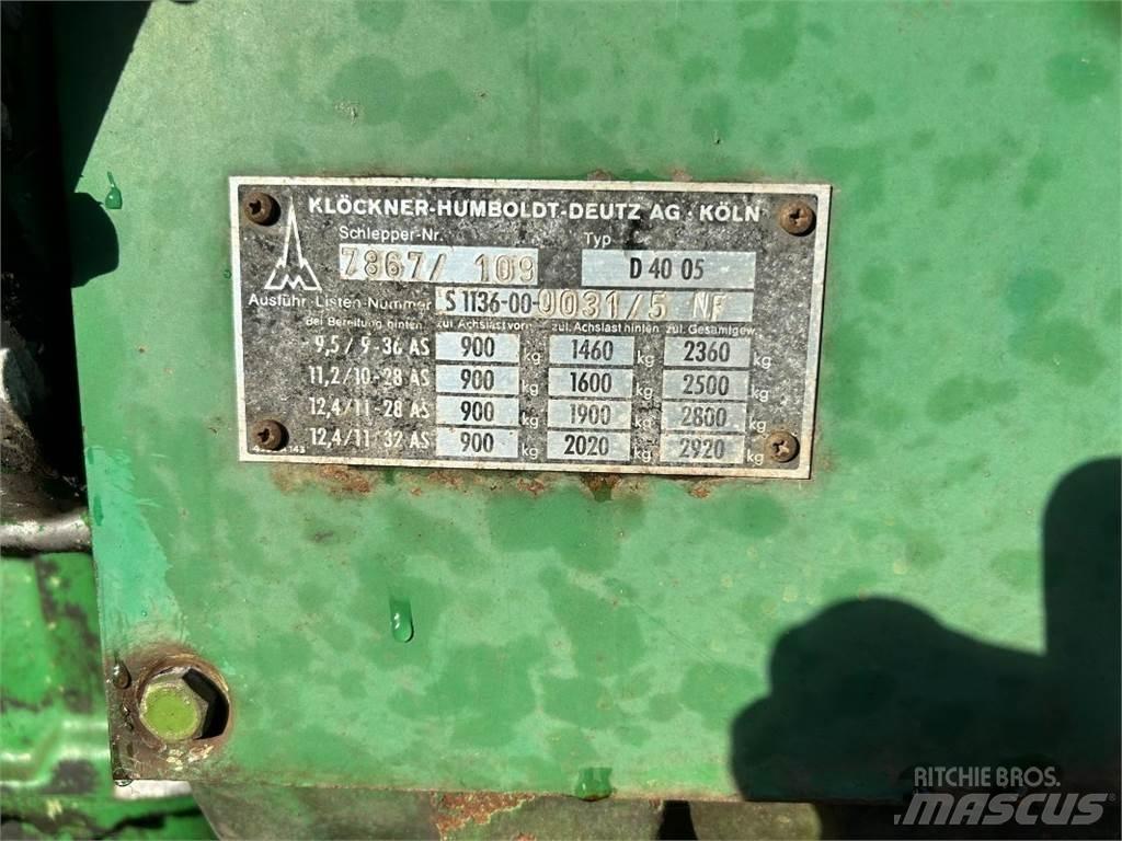 Deutz D 4005 Tractores