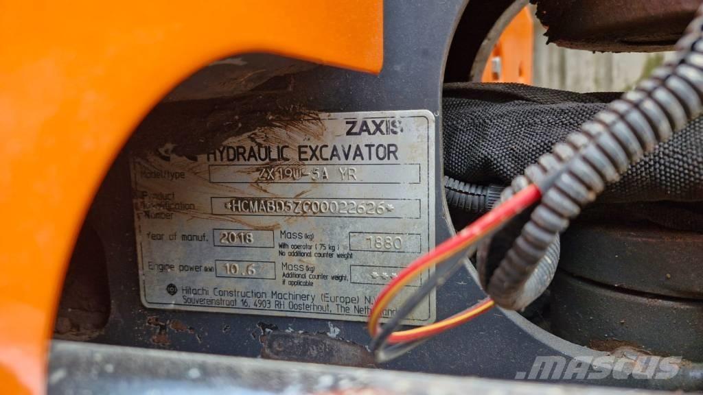 Hitachi ZX 19 U-5 Mini excavadoras < 7t