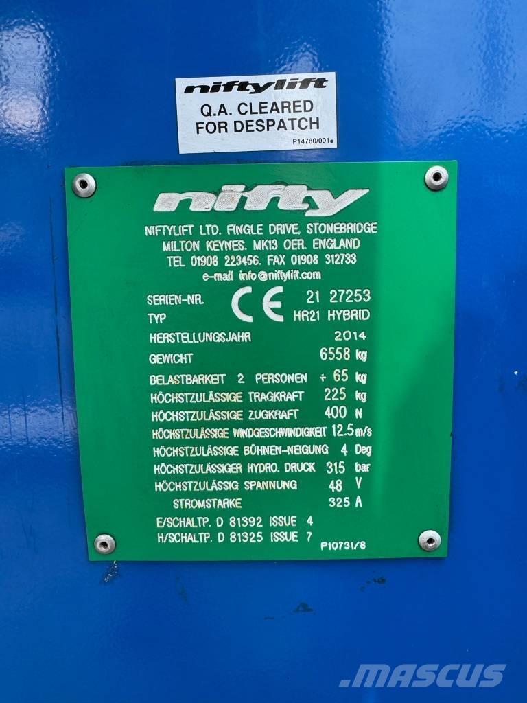 Niftylift HR 21 D E Plataforma de trabajo articulada