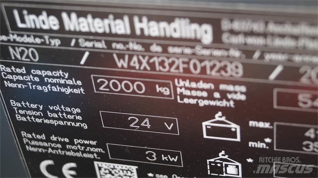 Linde N20 kurz Recogepedidos de baja altura