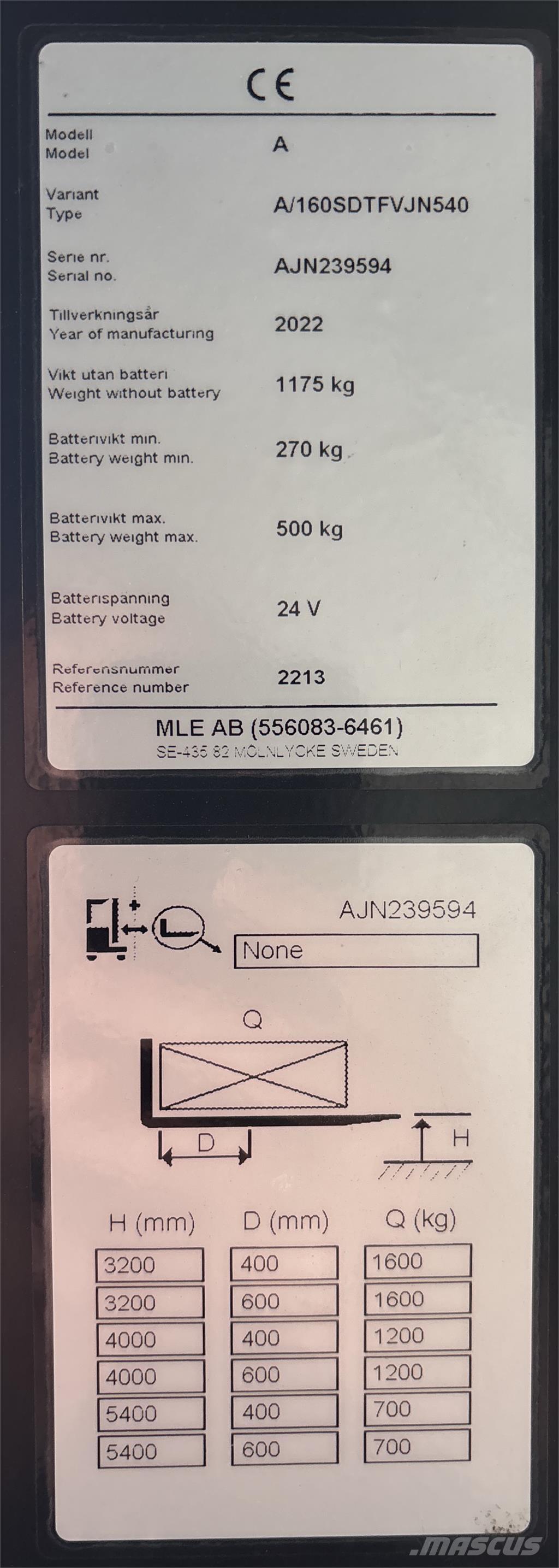 Atlet A160 Apiladores eléctricos autopropulsados