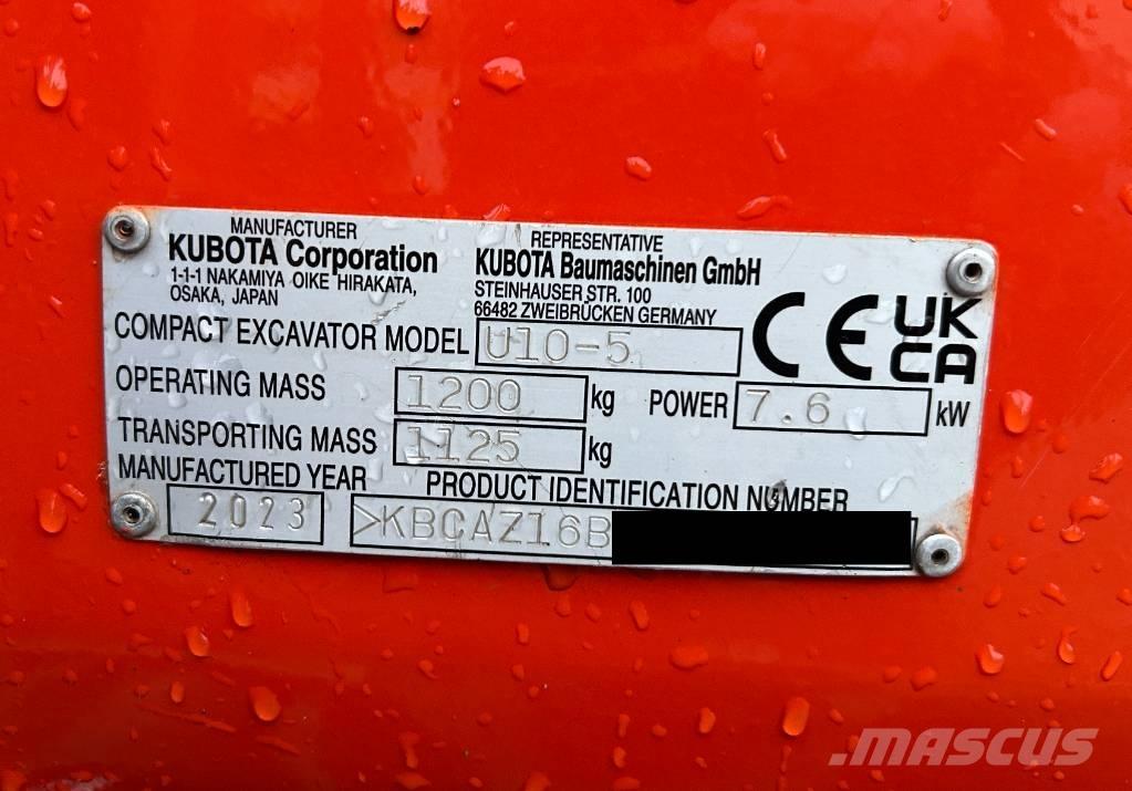 Kubota U 10-5 Mini excavadoras < 7t