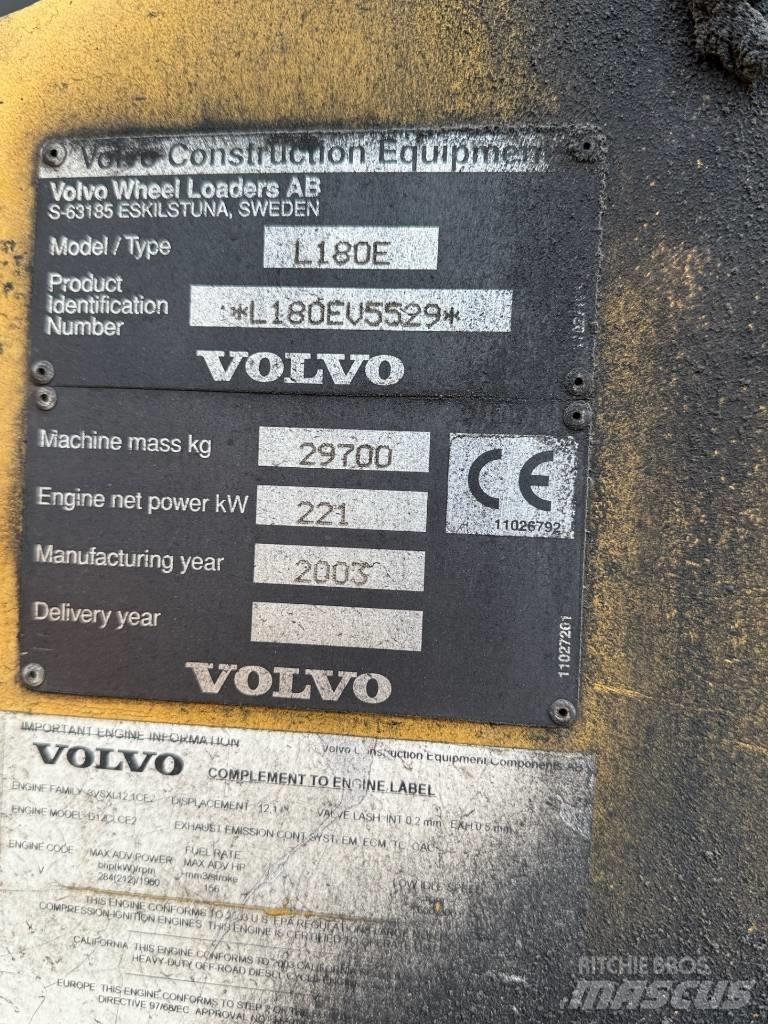 Volvo L 180 E Cargadoras sobre ruedas