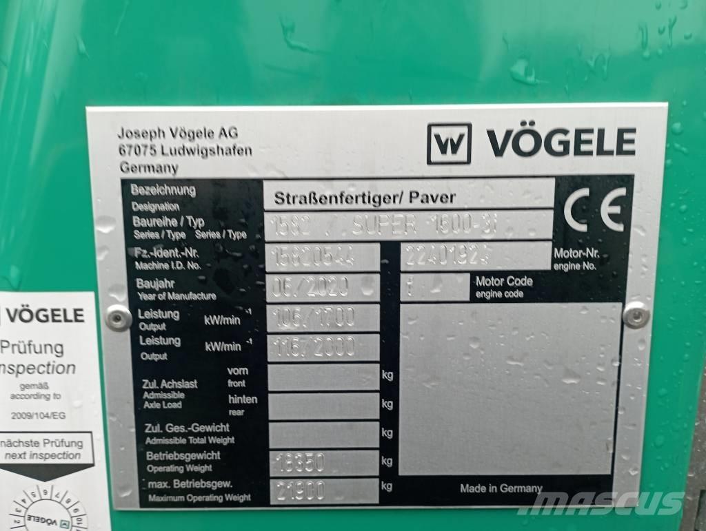 Vögele Super 1600-3i Asfaltadoras