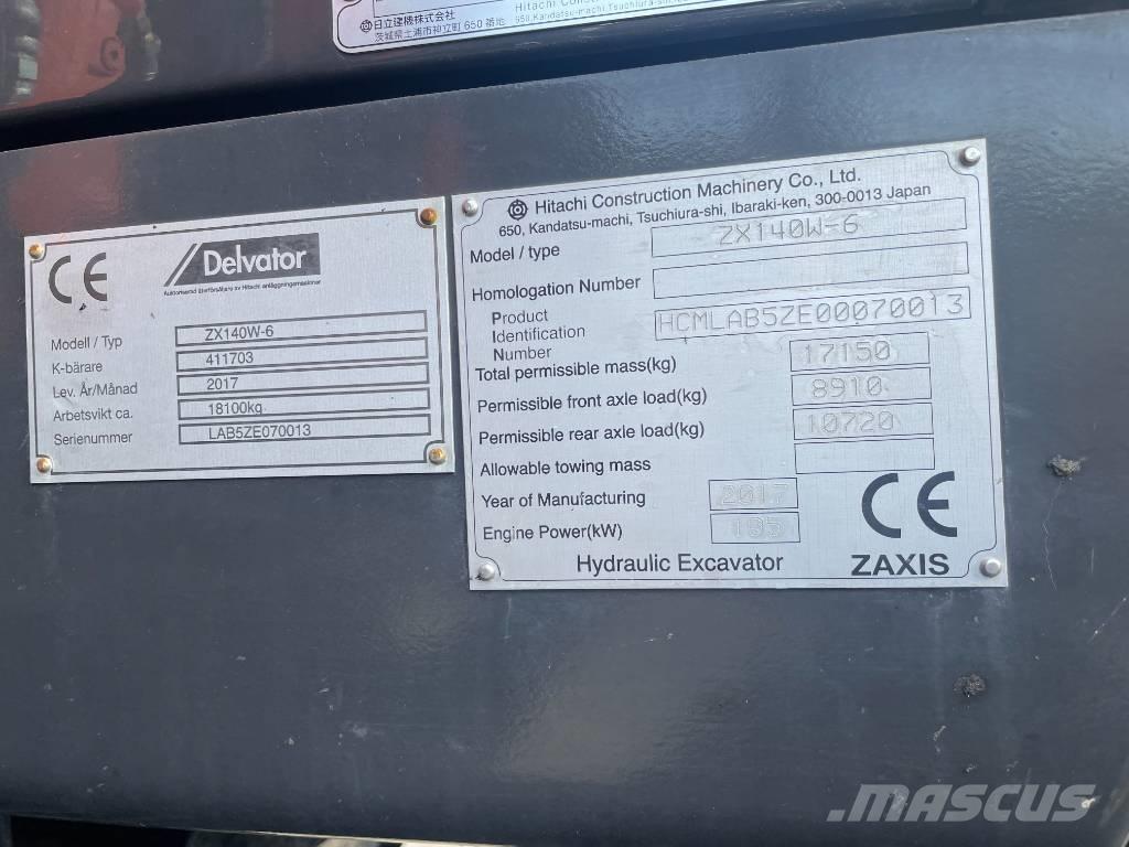 Hitachi 140W Excavadoras de ruedas