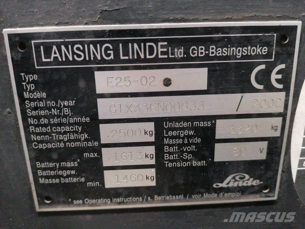 Linde E25-02 Carretillas de horquilla eléctrica