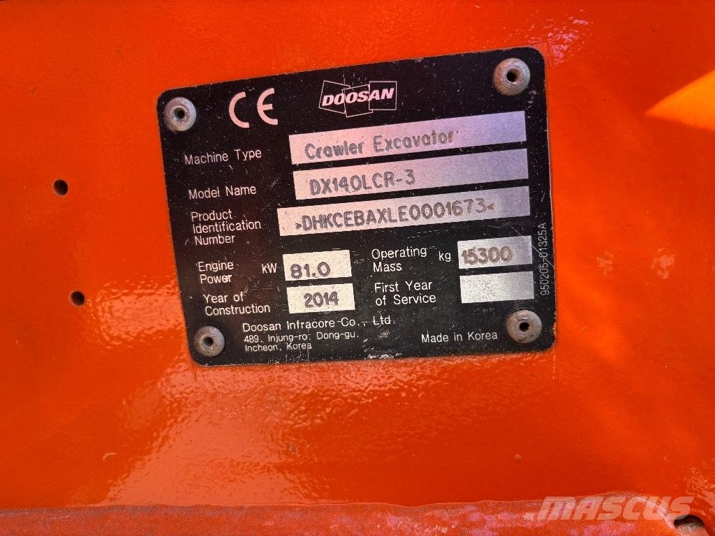 Doosan DX 140 LCR-3 Excavadoras de cadenas
