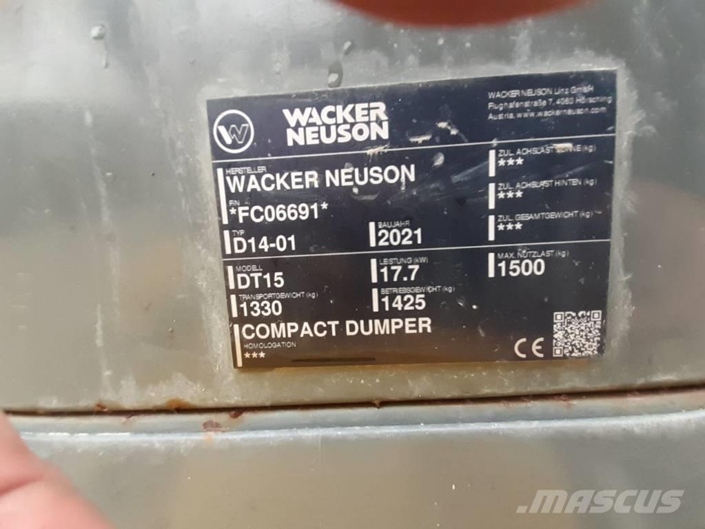 Wacker Neuson DT15 Dúmpers sobre orugas