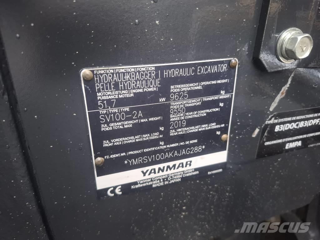 Yanmar SV 100-2A Excavadoras 7t - 12t