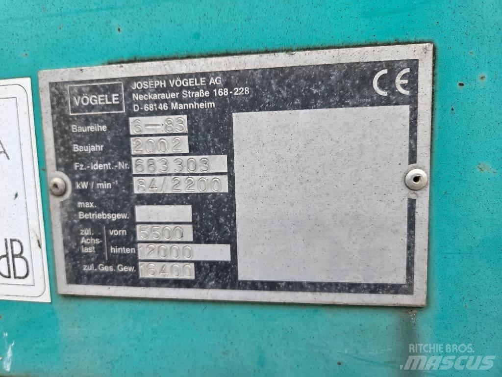 Vögele Super 1603 Asfaltadoras