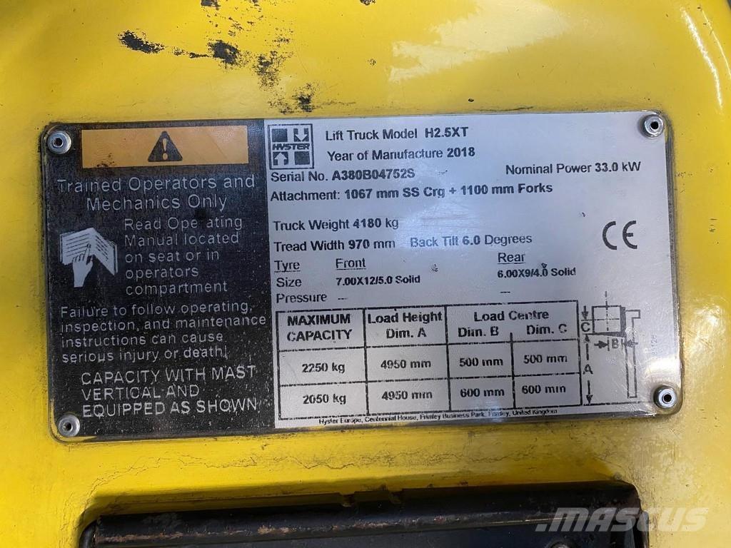 Hyster H2.5XT Carretillas diesel
