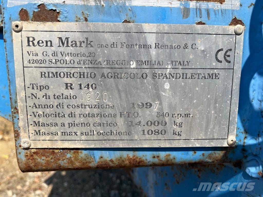  REN MARK R 140 Remolques esparcidores de estiércol