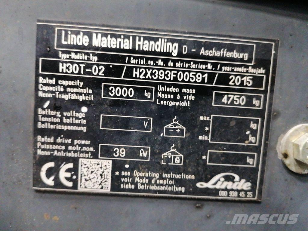 Linde H30T-02 Carretillas LPG