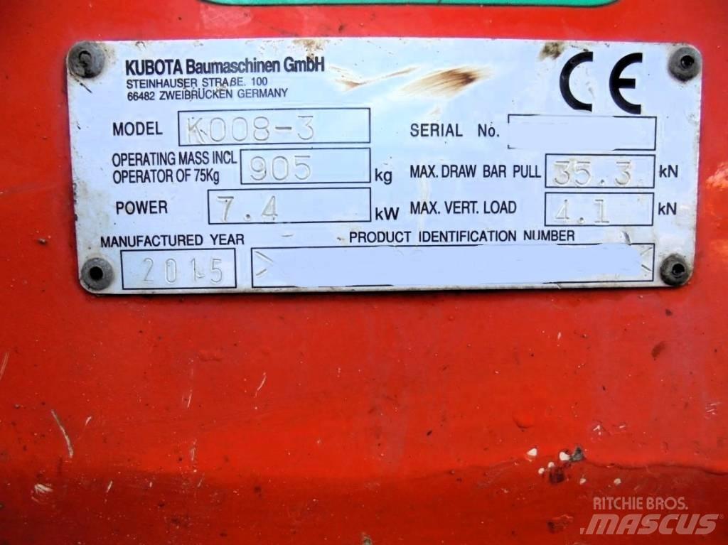 Kubota K 008-3 Mini excavadoras < 7t