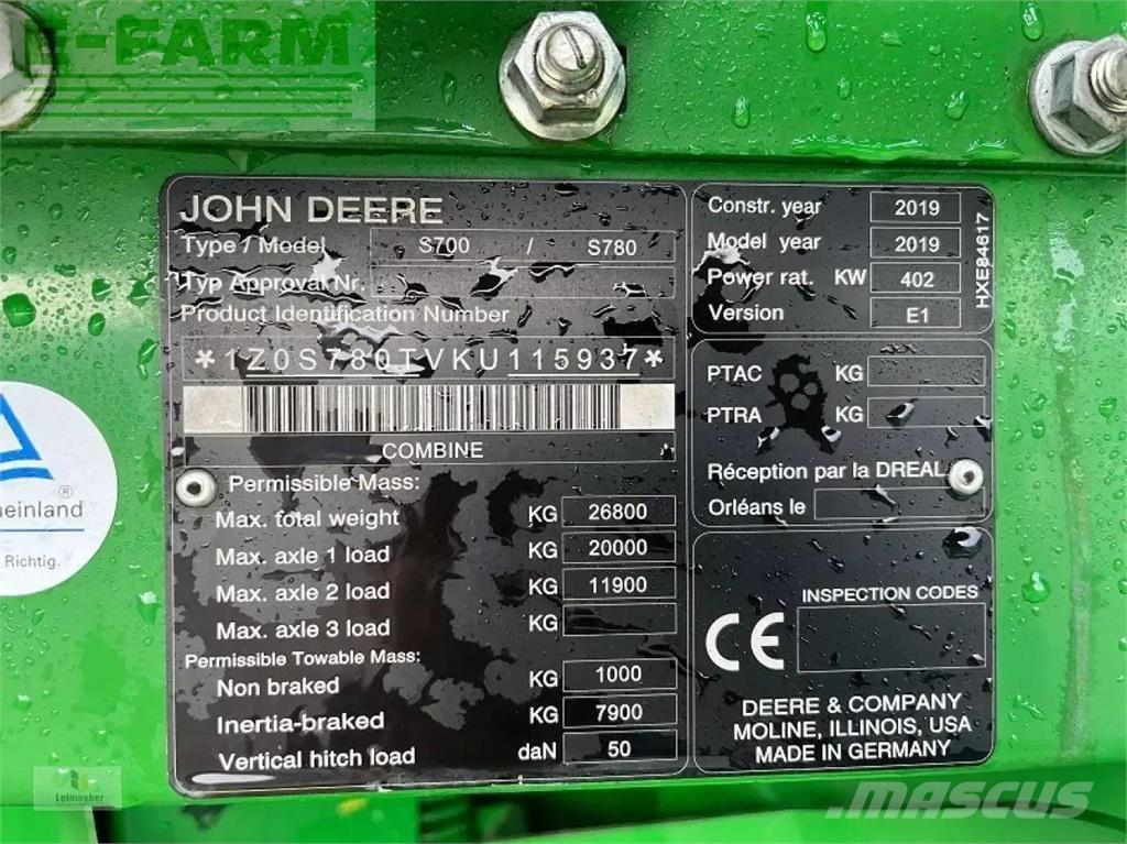 John Deere s 780i Cosechadoras combinadas