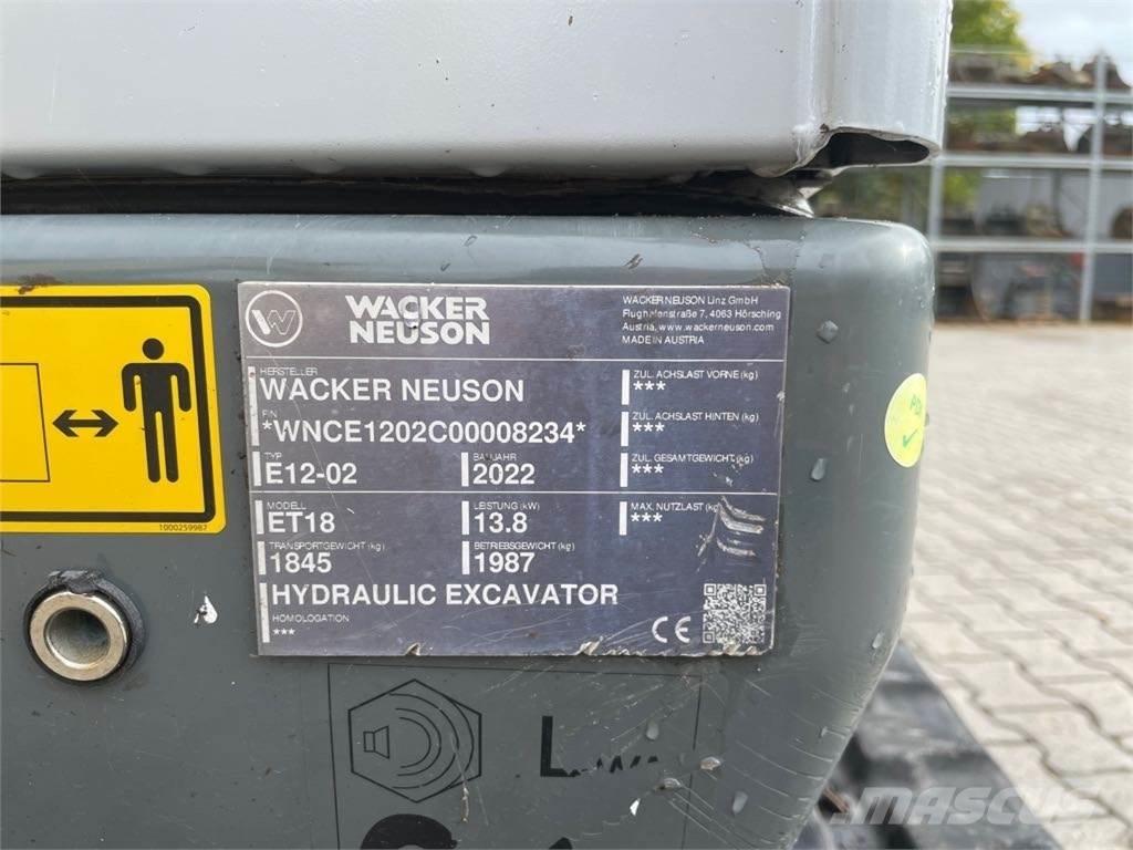 Wacker Neuson ET18 Excavadoras de cadenas