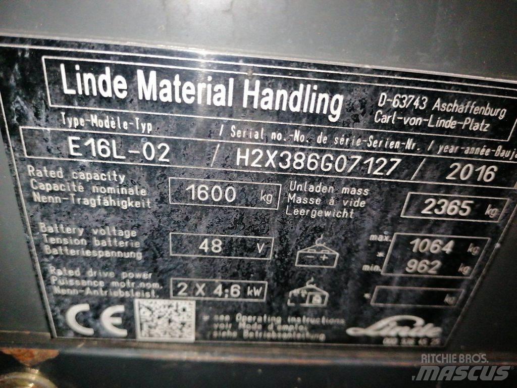 Linde E16L-02 Carretillas de horquilla eléctrica