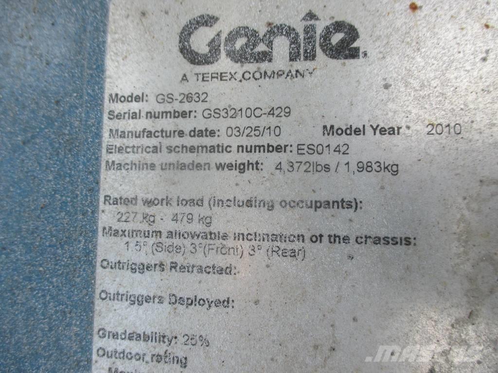 Genie GS 2632 Plataformas tijera