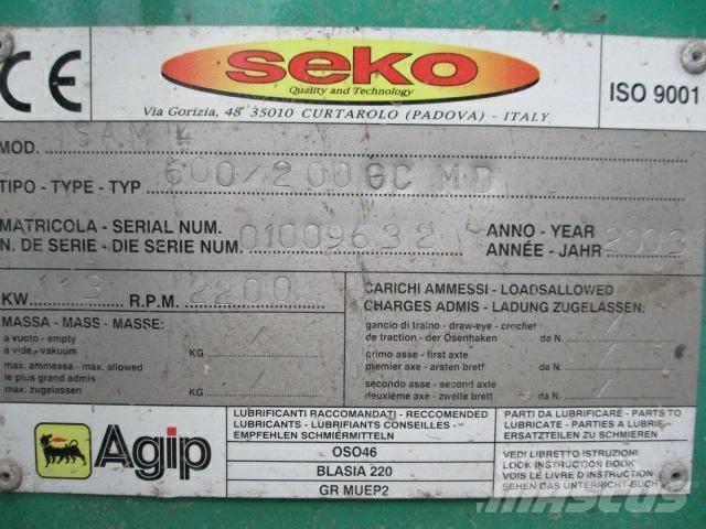 Seko 600/200GC MD Trituradoras de madera