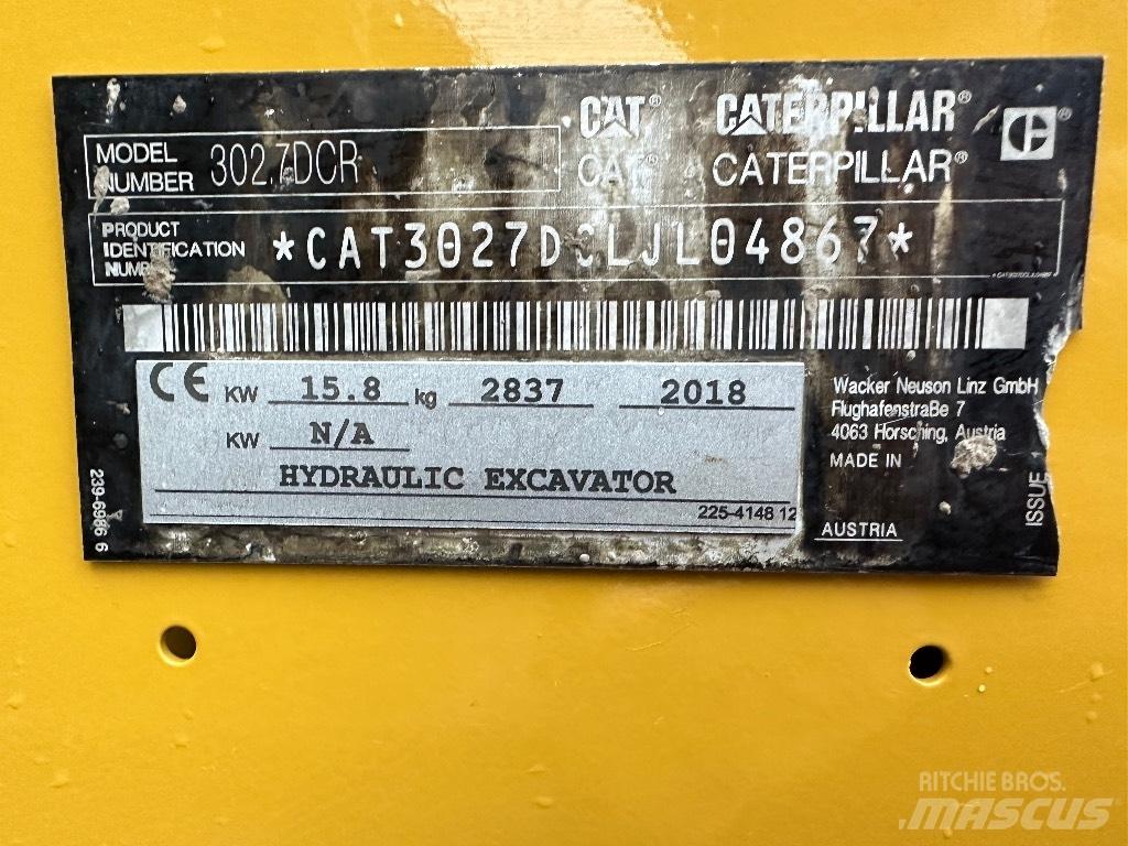 CAT 302.7 D CR Mini excavadoras < 7t
