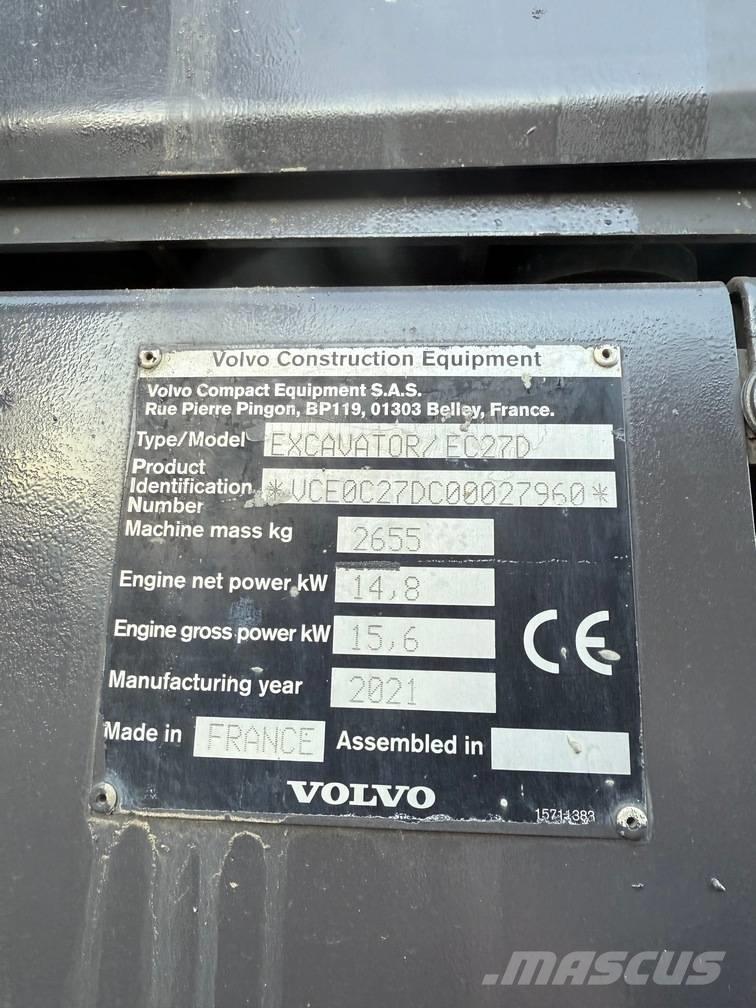 Volvo EC 27 D Mini excavadoras < 7t