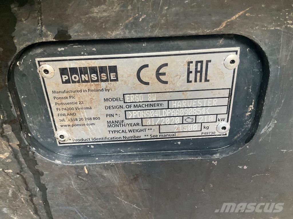 Ponsse ERGO 8W Cosechadoras