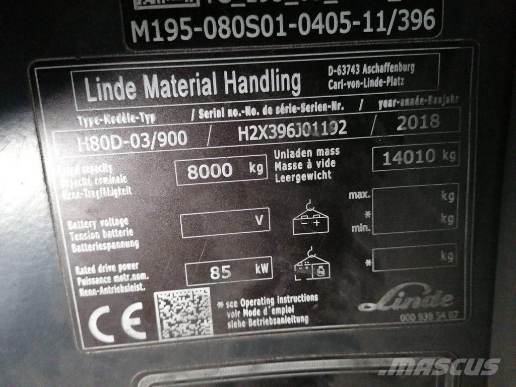 Linde H80D-03/900 Carretillas diesel