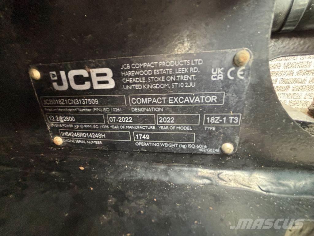 JCB 18Z Mini excavadoras < 7t