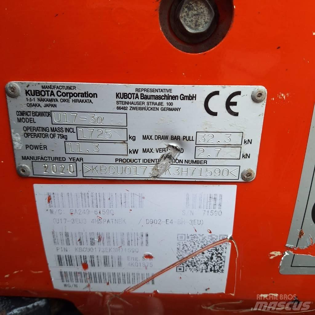 Kubota U 17-3 Mini excavadoras < 7t
