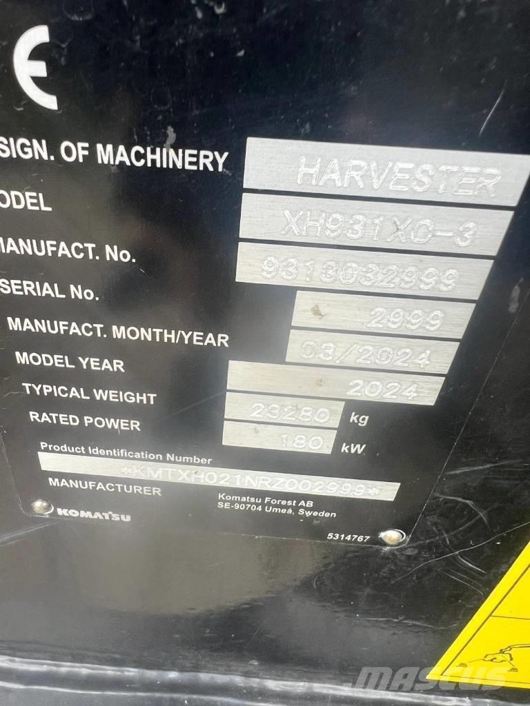Komatsu 931 XC Cosechadoras