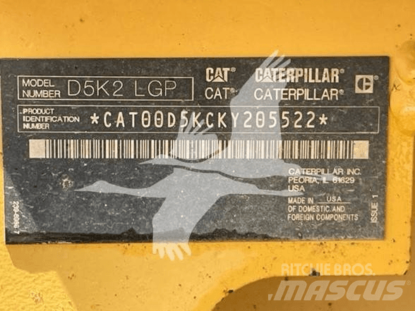 CAT D5K2 LGP Buldozer sobre oruga