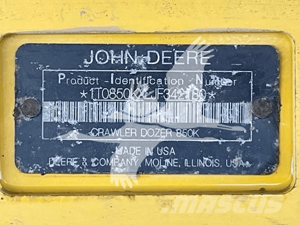 John Deere 850K Buldozer sobre oruga