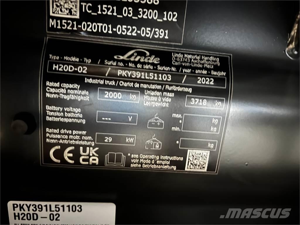 Linde H20D Carretillas diesel