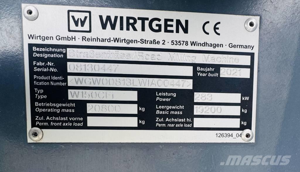 Wirtgen W 150 CFi Máquinas moledoras de asfalto en frío