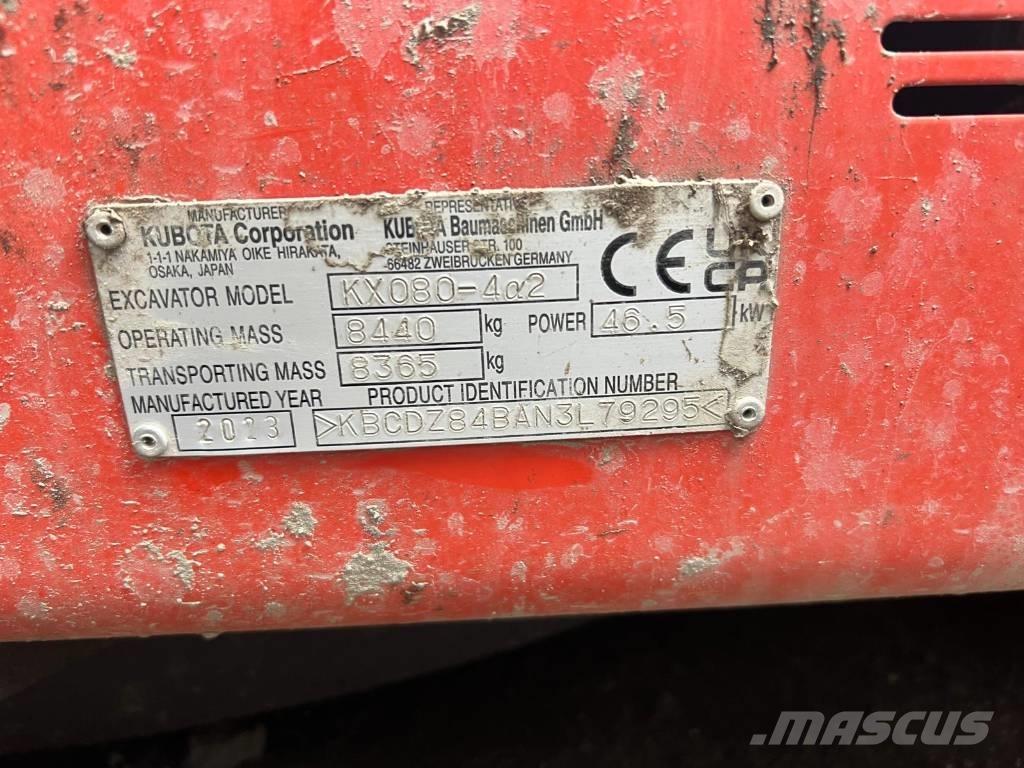 Kubota KX 080-4 A2 Mini excavadoras < 7t