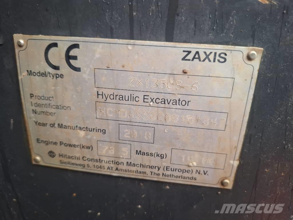 Hitachi ZX 135 US-6 Excavadoras de cadenas