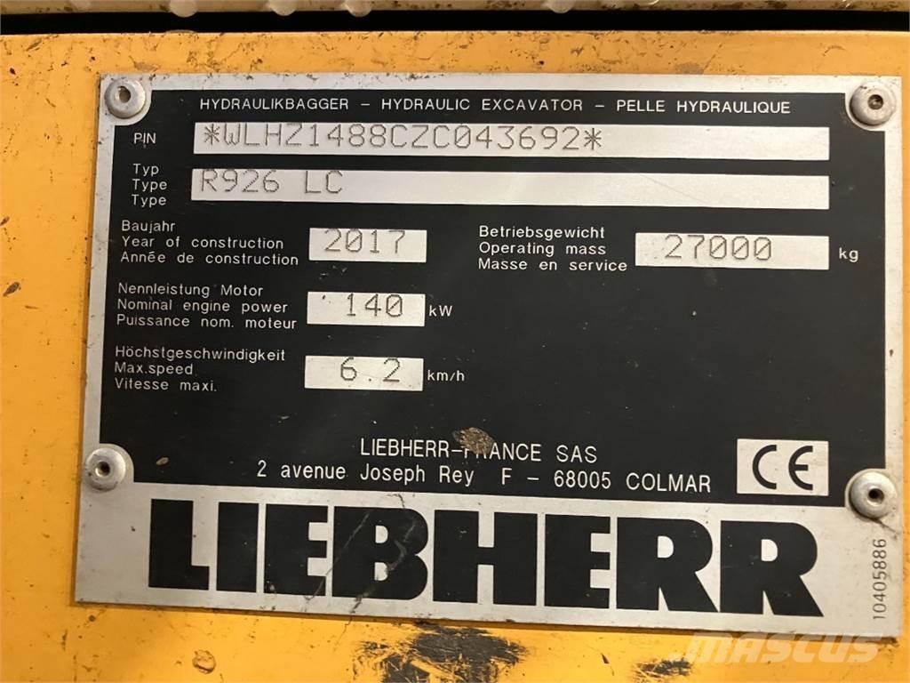 Liebherr R926 Excavadoras de cadenas