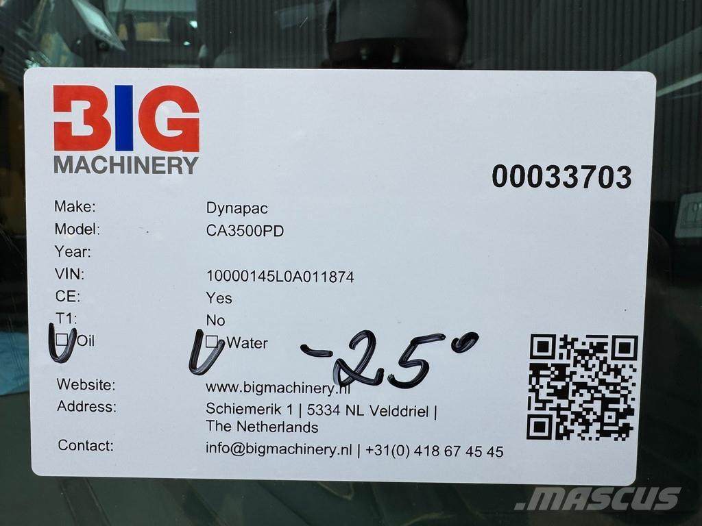Dynapac CA3500PD Rodillos de un solo tambor