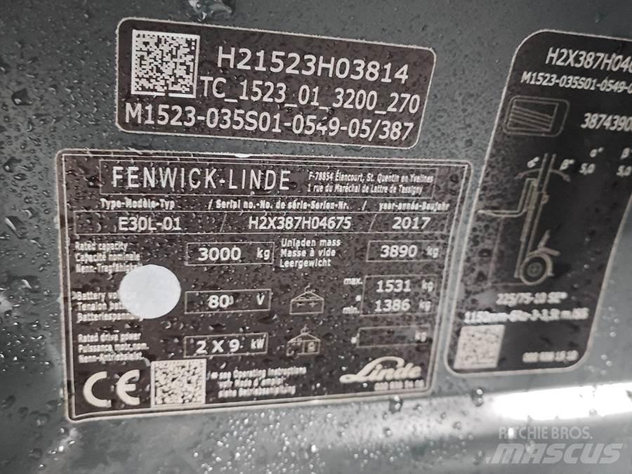 Linde E30L-01 Carretillas de horquilla eléctrica