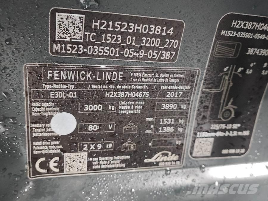 Linde E30L-01 Carretillas de horquilla eléctrica