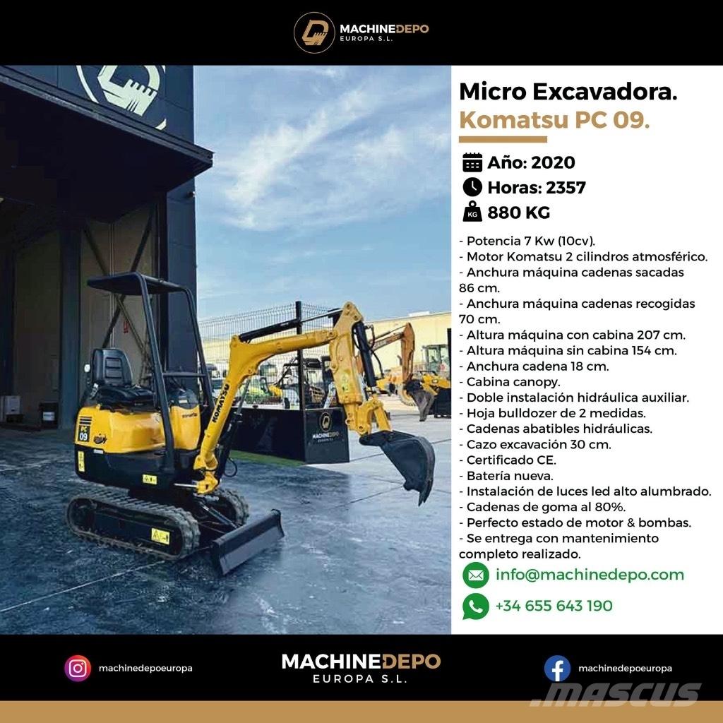 Komatsu PC 09-1 Mini excavadoras < 7t
