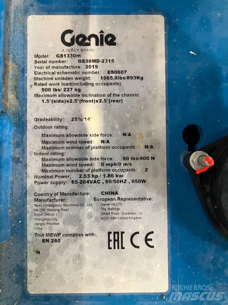 Genie GS 1330 Plataformas tijera