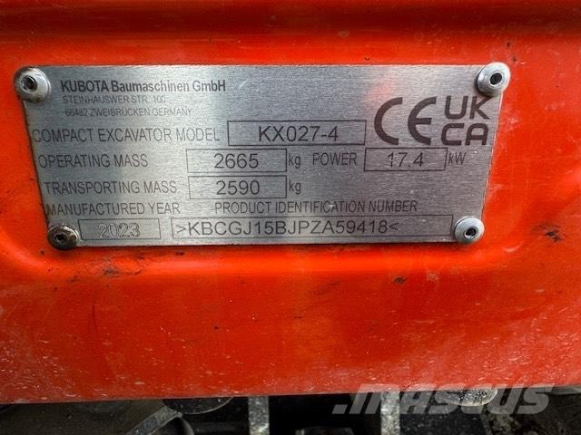 Kubota KX 027-4 Mini excavadoras < 7t
