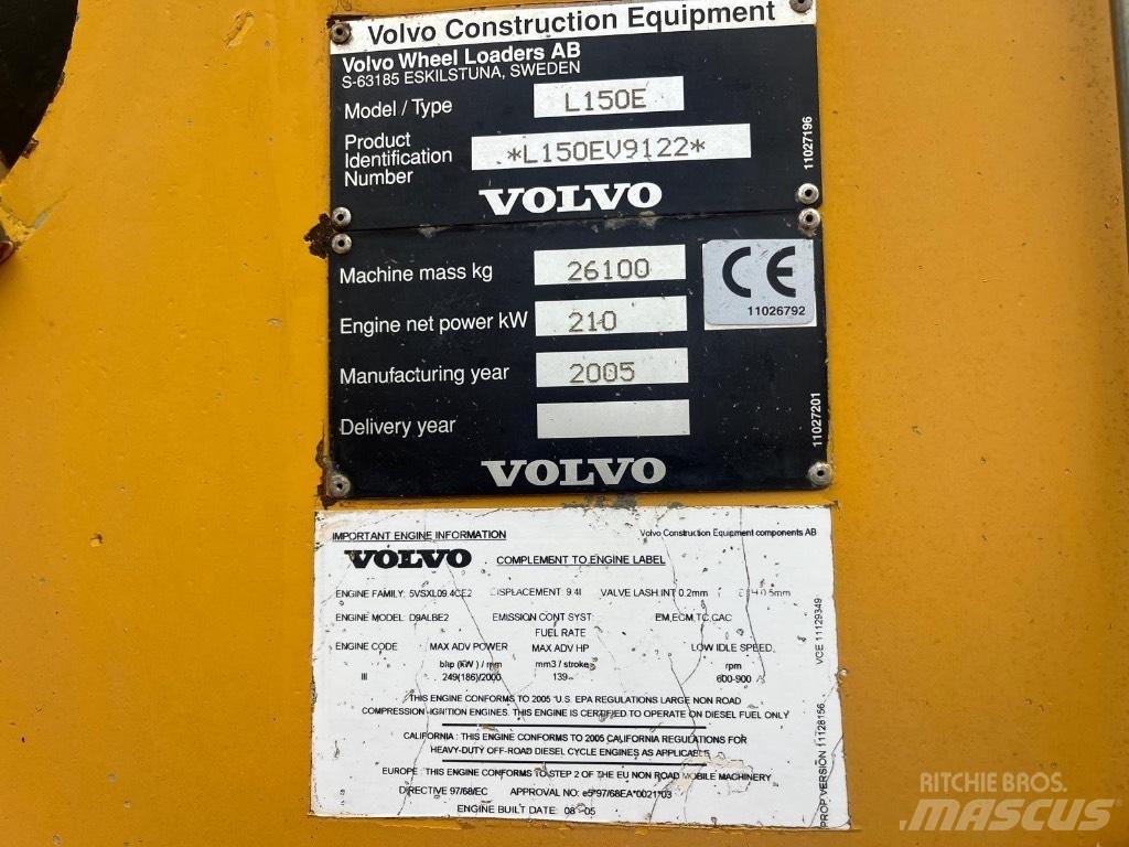Volvo L 150 E Cargadoras sobre ruedas