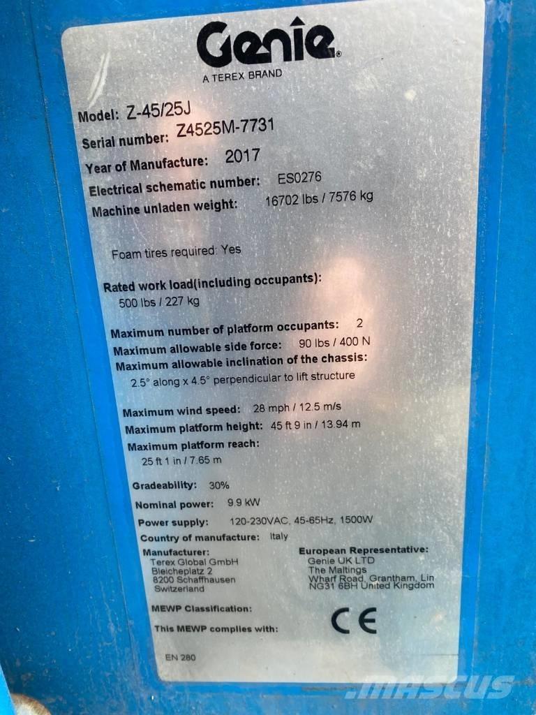 Genie Z 45/25 J BI Plataforma de trabajo articulada