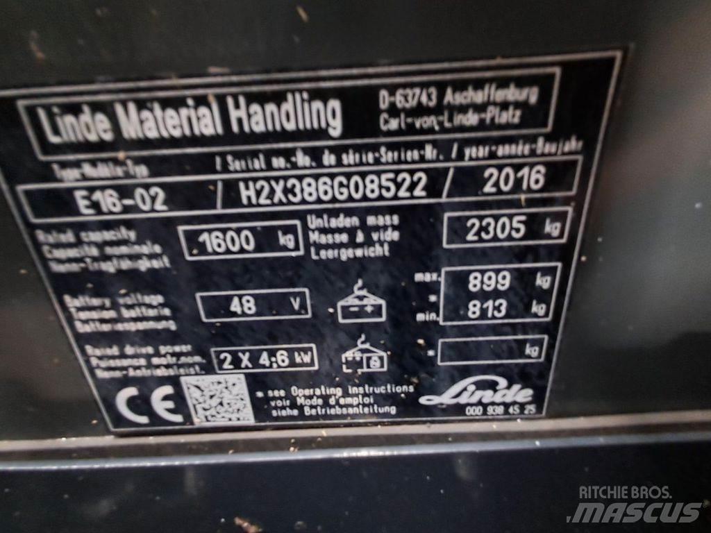 Linde E16-02 Carretillas de horquilla eléctrica